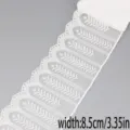 Weißes Spitzenband Zierband 8.5 cm breit Nähzubehör für DIY Handwerk Hochzeit Kleid deko - Stil 51