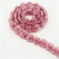 Detalle de cinta de encaje de flor de gasa, rosa accesorio de costura DIY primer plano - Paquete de 3 Metros / Rosa carne