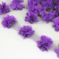 Paars chiffon bloem kant lint 50mm voor kleding naaien en doe-het-zelf handwerk - Paars