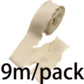 Beige checkered ruffle ribbon 4cm wide 9m roll wave edge for gift wrapping party decor - Champagne