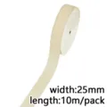 25mm beige velvet ribbon roll 10m pack for DIY gift wrapping and garment sewing accessories. - Beige