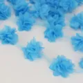 Lichtblauwe chiffon bloem kant trim lint voor DIY ambachten kleding decoratie en vakantie evenementen - Hemelsblauw