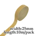 Khaki flocked ribbon variant, 25mm width with 10 meters per pack for decoration and DIY. - Khaki