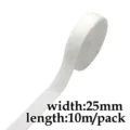 White flocking ribbon 25mm width 10 meters per pack for DIY crafts and gift wrapping. - White