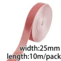 Pink velvet ribbon 2.5cm wide, 10 meters per pack, ideal for gift wrapping and DIY crafts. - Flesh Pink