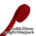 Red velvet ribbon 25mm wide 10 meters per pack for gift wrapping, crafts and DIY hair bows. - Red