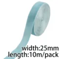Light blue velvet ribbon 25mm width 10m pack for DIY craft gift wrapping and sewing trim - Sky Blue