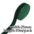 Dark green velvet ribbon 25mm wide, 10 meters per pack, ideal for gift wrapping and DIY crafts. - Dark Green