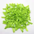 Light green satin ribbon bows bulk pack for DIY crafts and sewing decoration accessories. - 50 Sheets per Pack / Fruit Green