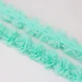Cinta de encaje de gasa verde menta 4.5cm para costura DIY y decoración de regalos - 1 Metro / Verde menta