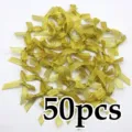 50pcs Gold Polyester Ribbon Bows Set for DIY Craft Sewing Garment Decoration Accessories - 50 Sheets per Pack / Gold