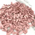 Pink satin ribbon bows for DIY crafts, sewing, garment decoration, 4x4cm size pack. - 200 Pieces/Pack / Flesh Pink