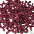 Burgundy satin ribbon bows for DIY crafts, sewing apparel decoration, small size pack. - 200 Pieces/Pack / Burgundy