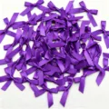 Small purple satin ribbon bows for DIY crafts, sewing decoration, handmade accessories, 50pcs - 200 Pieces/Pack / Purple