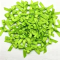 Green satin ribbon bows for DIY crafts, sewing, garment decoration and gift wrapping. - 200 Pieces/Pack / Fruit Green
