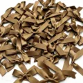 Brown satin ribbon bows 4x4cm fabric bows for DIY craft sewing gift decoration pack - 200 Pieces/Pack / Coffee