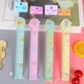 Juego de cuatro reglas de plástico transparente de 15 cm con dibujos de dinosaurios - Dinosaurio