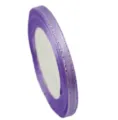 6mm purple satin ribbon with silver edge for gift wrapping, crafts and wedding decoration. - Light Purple with Silver Edge