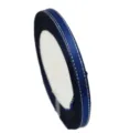 6mm dark blue silver edge ribbon roll variant, perfect for gift boxes, cake tying and crafts. - Dark Blue Silver Edge