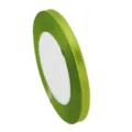 Green gold edged satin ribbon 6mm for gift box packaging craft bow wedding party decor roll - Fruit Green with Gold Rim