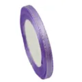 Purple ribbon 6mm for gift wrapping bows and box decoration, elegant metallic edge styling. - Light Purple with Silver Border