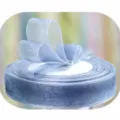 Silver gray organza ribbon for gift box packaging, floral bow making and baking cake decoration. - Silver Gray