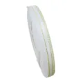 White ribbon with gold edge 6mm wide for gift wrapping, crafts, and bow making rolls. - White Gold Edge