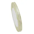 6mm gold edge satin ribbon for gift packaging, bow making, cake decoration and crafts spool - Beige Gold Edge