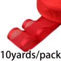 Red organza ribbon 40mm wide sheer fabric ribbon for gift wrapping and flower decoration. - Red