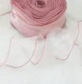 Pink organza ribbon 6cm sheer wired edge ribbon for gift wrapping floral bouquet wedding decor - Flesh Pink