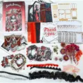 Vintage Junk Journal scrapboek set met retro achtergrondpapier gedroogde bloemen en stickers. - Gothische Doornen