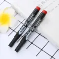 High-capacity black oil-based permanent marker with red cap for express shipping - Red