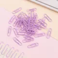 Purple metal paper clips detail shot, coated design for office documents and stationery use. - 50mm Macaron Purple Bulk