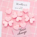 Mini clip in plastica a forma di cuore rosa carino per esposizione foto e ufficio. - Cuore Rosa