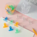 Colorful transparent round paper clips, cute student stationery file storage binder clips for desk organization. - 22mm Colorful 30 Pcs/Bucket