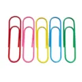 Large colorful metal paper clips set, plastic-coated bookmarks for office school stationery. - 100mm Multi-Colored