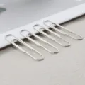 Large silver metal paper clips for office school file organization and daily document binding. - 50mm Silver Bulk