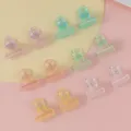 Transparent colorful binder clips detail view, perfect for office stationery and notes. - Ice Transparent 31mm 24 Pcs/Box / Icy