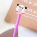 Cute purple gel pen featuring a cartoon panda donut topper for student stationery - Purple Panda / 0.5mm