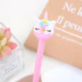 Adorable pink unicorn donut shaped gel pen perfect for student rewards and office gifts - Pink
