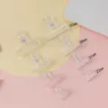 Transparent plastic binder clips multi-size set for office document organization and floral crafts. - 22mm / Pure Transparent