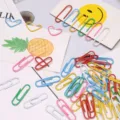 Colorful assorted paper clips in standard and heart shapes, ideal for office and school use. - 28mm Multi-color