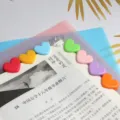 Colorful heart-shaped plastic clips for DIY crafts memo and photo notes display now - 50 Pieces/Pack / Clear