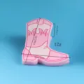 Leuke creatieve cowboylaars gevormde snackzak sluitingsclip, duurzame plastic documentenclip. - Roze Laars