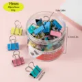 Pinzas sujetapapeles de colores 19mm clips metálicos pasteles surtidos para oficina y escuela. - Multicolor 19 mm 40 uds/bote