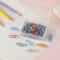 Bunte gestreifte Büroklammern im transparenten Kunststoffetui, süße Schreibwaren fürs Büro. - 28mm 50 Stück/Packung / Zebramuster
