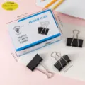grandes clips de carpeta de metal negro de 51mm 12pcs por caja papeleria de oficina - 51 mm negro, 12 uds./caja