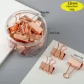 Rose gold metal binder clips 32mm 24pcs pack office stationery paper clamp school supplies - 32mm (24 Pcs/Barrel) / Rose Gold