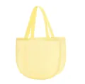 Kids yellow mesh beach bag for sand toys and accessories, breathable storage tote bag. - Solid Small Handbag Yellow 32*23*8cm
