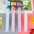 Juego de 4 reglas de plástico transparente de 15cm con motivos espaciales infantiles - Serie Cielo Estrellado